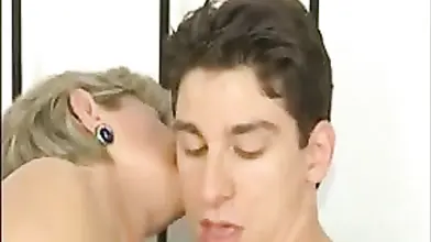 Blonde mature babe takes a hairy dong up her hole