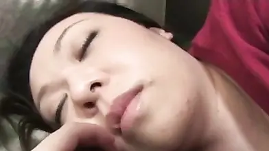 Hairy Japanese milf sits on perverts face and bangs him