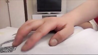 Amateur Japanese milf orders her step-son to fuck her rough