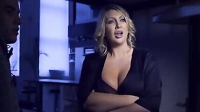 Blonde woman finds a way to fuck two curious boys