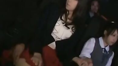 Exquisite Jap milf gets dildoed and groped in a bus