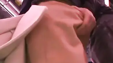 Exquisite Jap milf gets dildoed and groped in a bus