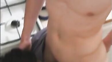 Brunette housewife milf wants blows and rides in her kitchen