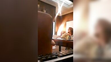 Mature sucks her neighbor's dick while her husband is out