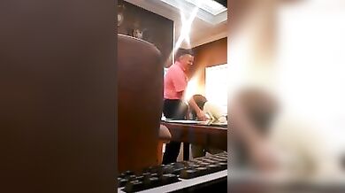 Mature sucks her neighbor's dick while her husband is out