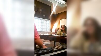 Mature sucks her neighbor's dick while her husband is out