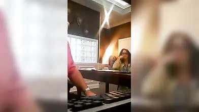 Mature sucks her neighbor's dick while her husband is out