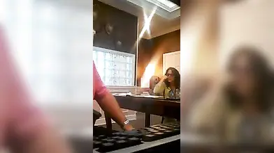 Mature sucks her neighbor's dick while her husband is out