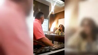 Mature sucks her neighbor's dick while her husband is out