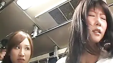 Sexy Jap milf gets sexually violated in public transportation bus