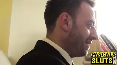 Lovely mature gets a dick very deep in her throat