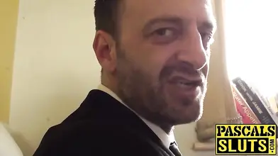 Lovely mature gets a dick very deep in her throat