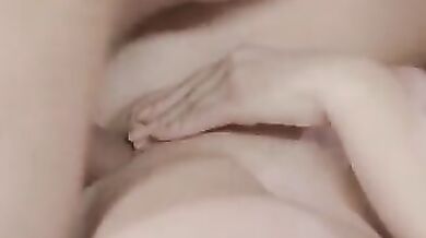 Stunning milf fucks a young dude in her red dress