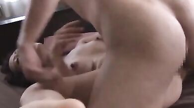 Sexy Asian milf admires and rides his big stiff dick