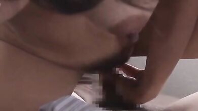 Sexy Asian milf admires and rides his big stiff dick