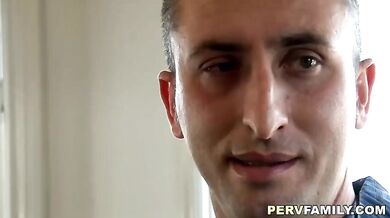 Amazing milf gets a nice cock treatment in her kitchen