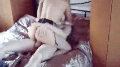 Big ass blonde mature woman jumps on hard fuck stick