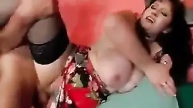 Group of matures wait on their turn to be banged