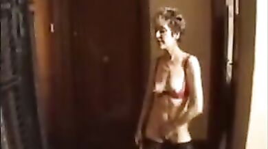 Mature granny gets her hairy ass and muff slammed hard