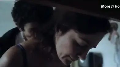 Mature brunette housewife makes out with the horny young dude