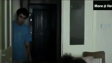 Mature brunette housewife makes out with the horny young dude