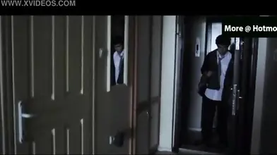 Mature brunette housewife makes out with the horny young dude