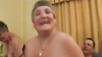 Drunk and busty mature sluts are eager for a foursome