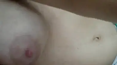 Smiley milf shows and fondles her nice big sexy tits