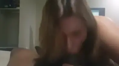 Amateur Latina Milf gags on the black dick in POV