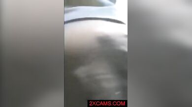 Kinky mature stewardess in stockings masturbates in the airplane toilet