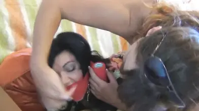 Lesbian Milfs enjoy a quiet afternoon with some bondage added