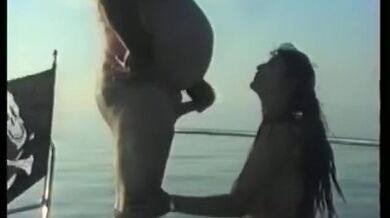 Mature brunette amateur with amazing hangers fucked on the yacht