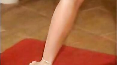 Inviting brunette loves being licked all over her sexy body