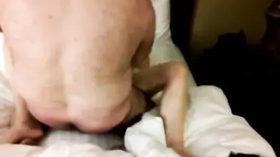 Hairy fat dude fucks a mature slut with saggy tits