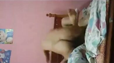 Amateur couple has sex on the bed and loves it