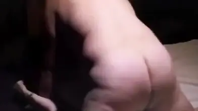 Petite Milf rides a fat man's small and hairy dick