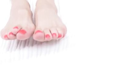 Curly haired Milf strips while stimulating her smooth love button