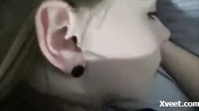 Adorable teen sucks and takes a mature cock in POV