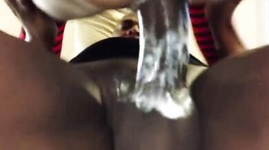 Mature amateur's cunt has to be lubed well for BBC