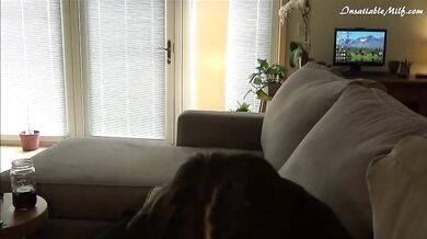 Beautiful brunette Milf gets drunk and reveals her amazing knockers