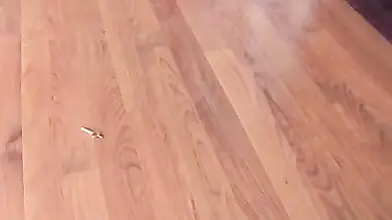 Slim Milf in high heeled leather boots enjoys self bondage