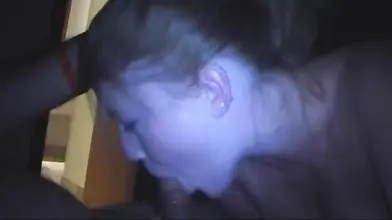 Mature amateur blonde sucks her fat hubby's shaft in POV