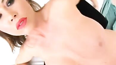 Stunning Japanese milf shows her amazing big tits and fucks