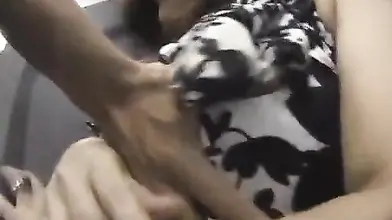 Japanese Milf has her tits and cunt groped in public