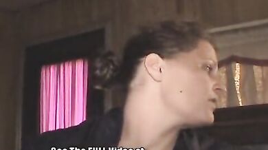 Mature crack whore sucks a smelly and small meat rocket