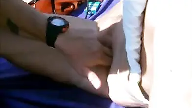 Milf gets fingered at the bitch on a sunny day