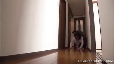 Hairy Japanese milf gets licked and molested by old deviant