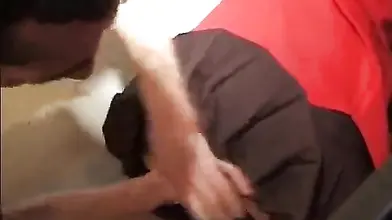 Big breasted mature slut seduces guy with her hairy cunt