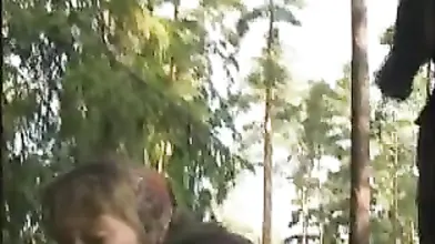 Mature granny eats a dick and gets smashed hard outdoors