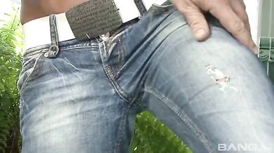 Classy mature lady gets pissed on by a hung plumber